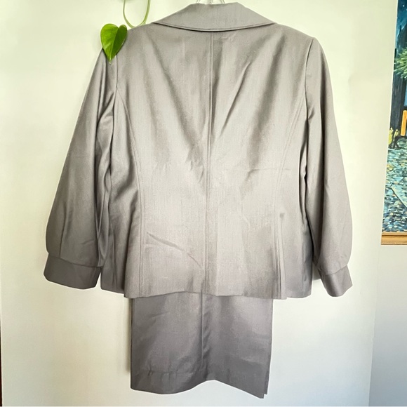 NWT ISABEL & NINA Grey Business Suit Pant Suit Work Suit 3/4 Sleeves Size 14 - Picture 5 of 9